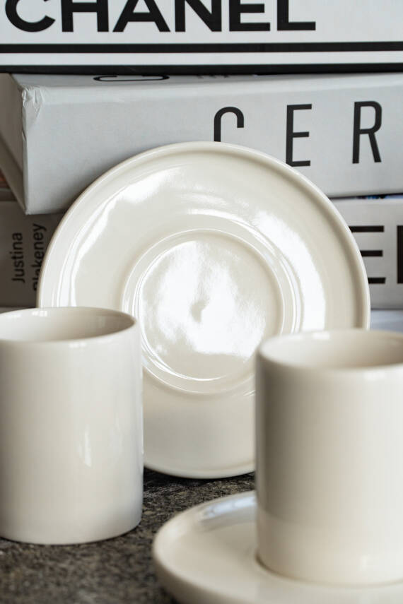 Rüya 4 Parça 2 Kişilik Porselen Kahve Fincan Takımı - 2