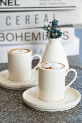 Rüya 4 Parça 2 Kişilik Porselen Kahve Fincan Takımı - 3