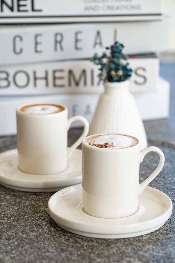 Rüya 4 Parça 2 Kişilik Porselen Kahve Fincan Takımı - 3