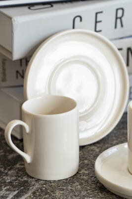 Rüya 4 Parça 2 Kişilik Porselen Kahve Fincan Takımı - 4