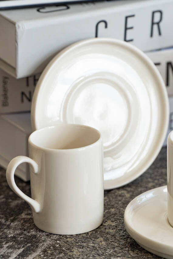 Rüya 4 Parça 2 Kişilik Porselen Kahve Fincan Takımı - 4