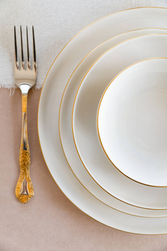 Rüya Altın Yaldız 24 Parça 6 Kişilik Porselen Yemek Takımı - 4