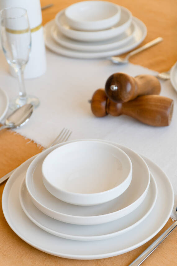 Rüya Kırık Beyaz 24 Parça 6 Kişilik Porselen Yemek Takımı - 3