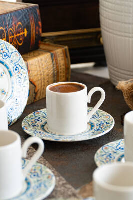 Saraylı 12 Parça 6 Kişilik Porselen Kahve Fincan Takımı - 2