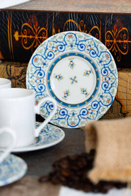 Saraylı 12 Parça 6 Kişilik Porselen Kahve Fincan Takımı - 5