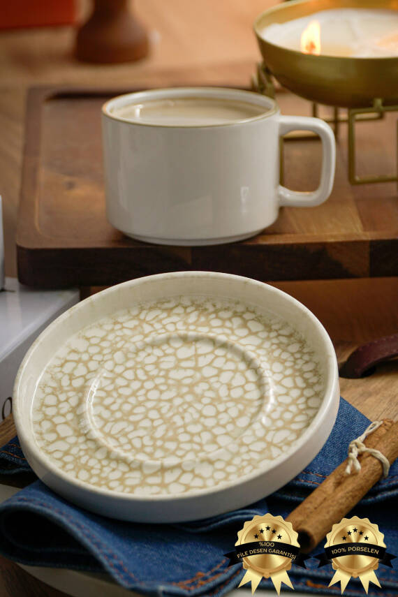 Side Porselen 4 Parça 2 Kişilik 230 ml Çay Fincan Takımı - 1