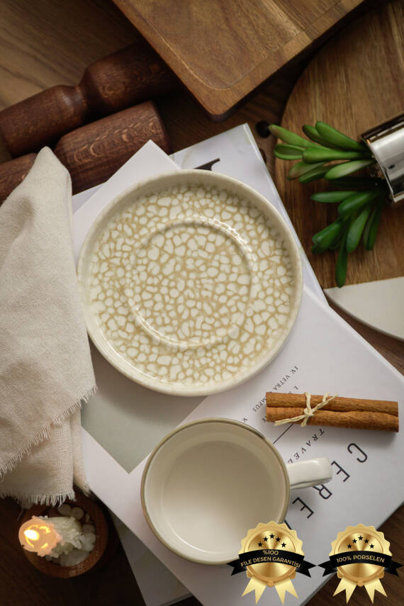 Side Porselen 4 Parça 2 Kişilik 230 ml Çay Fincan Takımı - 2