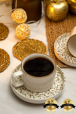 Yakamoz 4 Parça 2 Kişilik Porselen Çay Fincan Takımı - 3