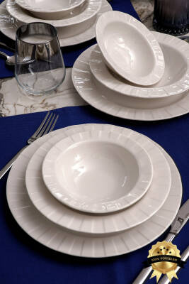 Zümrüt 18 Parça 6 Kişilik Porselen Yemek Takımı - 2