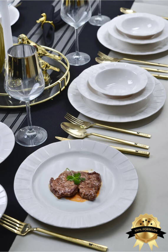 Zümrüt 18 Parça 6 Kişilik Porselen Yemek Takımı - 3